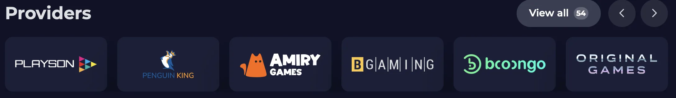 Game providers